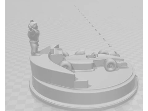 Bonecos 3d style manga anime car race f1 senna style caricato 3D Print Model