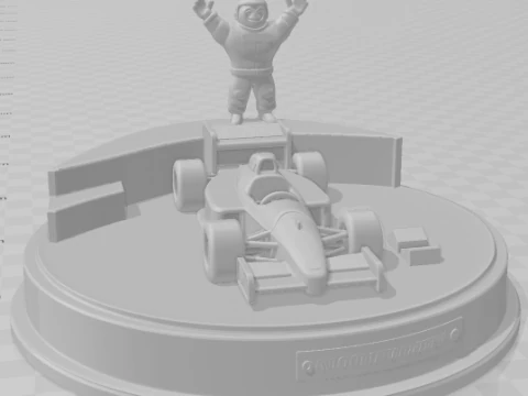 Bonecos 3d style manga anime car race f1 senna style caricato 3D Print Model