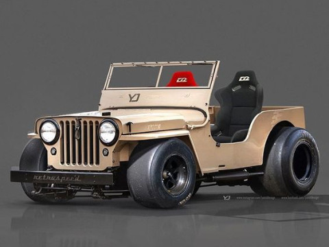 Bonecos gaya 3d manga anime mobil jeep tuning gaya caricato Model Cetak 3D