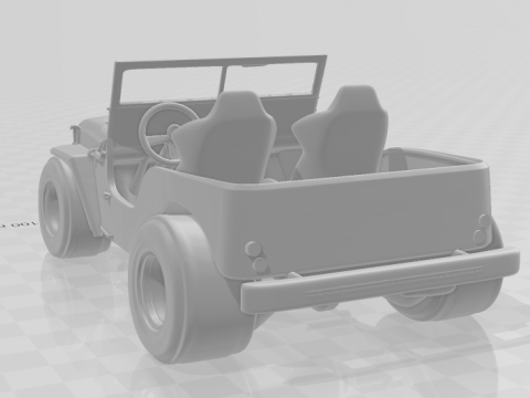 Bonecos 3D 스타일 만화 애니메이션 자동차 지프 튜닝 스타일 캐리카토 3D 프린트 모델