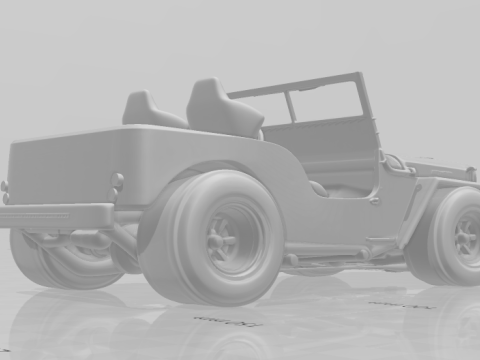 Bonecos 3D 스타일 만화 애니메이션 자동차 지프 튜닝 스타일 캐리카토 3D 프린트 모델