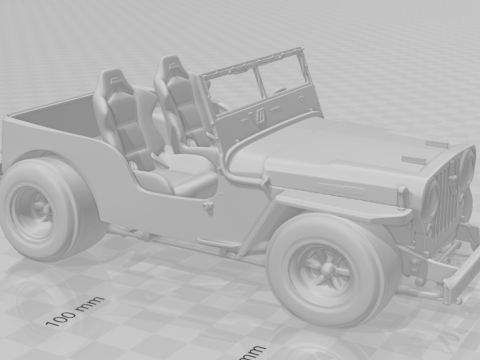 Bonecos 3D 스타일 만화 애니메이션 자동차 지프 튜닝 스타일 캐리카토 3D 프린트 모델