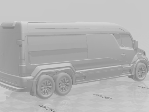 Bonecos 3D-Stil Manga Anime Auto LKW Wohnmobil Van Bus Stil Caricato 3D Druckmodell