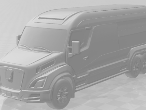 Bonecos 3D-Stil Manga Anime Auto LKW Wohnmobil Van Bus Stil Caricato 3D Druckmodell