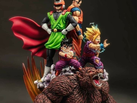 Tempat pena anime manga gaya 3d Bonecos karicato gaya bola naga Model Cetak 3D