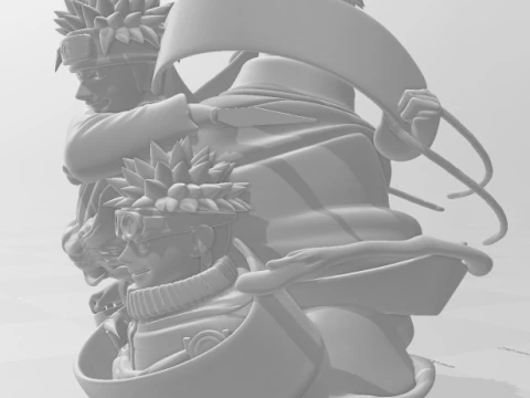 Bonecos 3d style manga anime naruto style caricato 3D Print Model