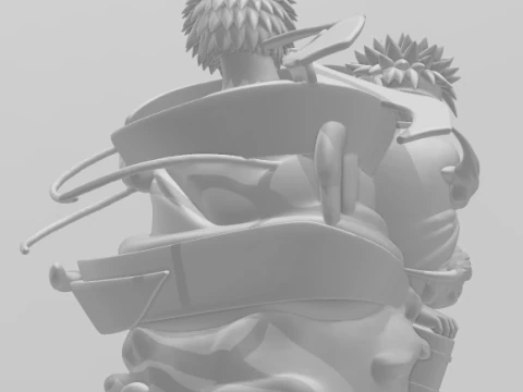 Bonecos 3d style manga anime naruto style caricato 3D Print Model