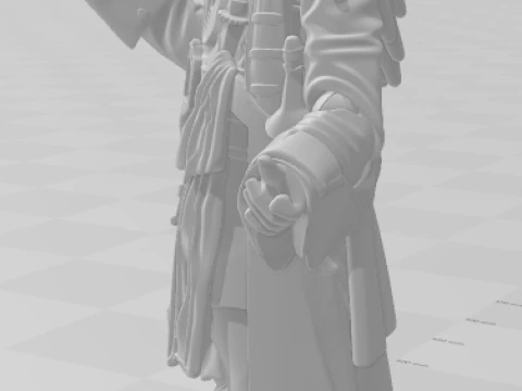 Bonecos 3d style manga anime jack sparrow pirate caribian style caricato 3D Print Model