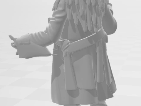 Bonecos 3d style manga anime jack sparrow pirate caribian style caricato 3D Print Model
