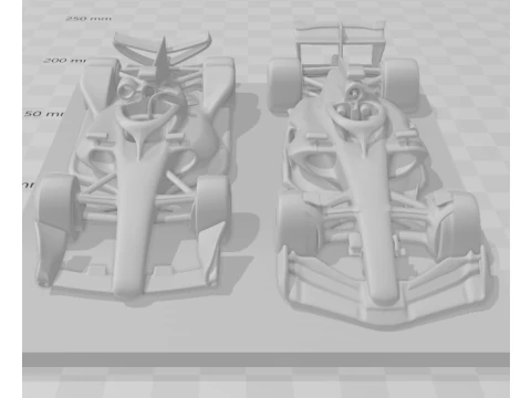 Bonecos 3d style manga anime car race f1 vs indycar style caricato 3D Print Model