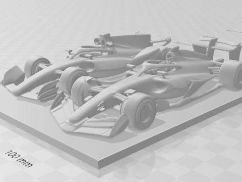 Bonecos 3d style manga anime car race f1 vs indycar style caricato 3D Print Model
