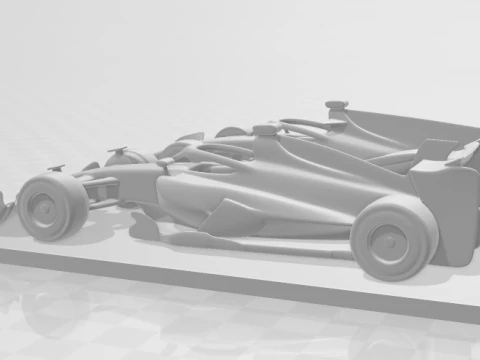 Bonecos 3d style manga anime car race f1 vs indycar style caricato 3D Print Model