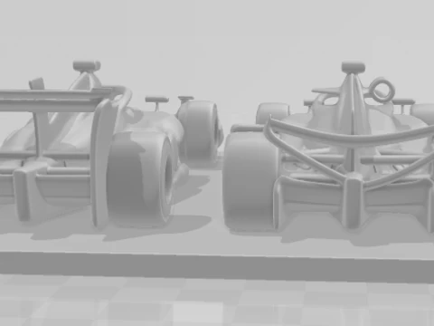 Bonecos 3d style manga anime car race f1 vs indycar style caricato 3D Print Model