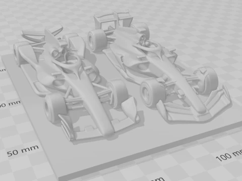 Bonecos 3d style manga anime car race f1 vs indycar style caricato 3D Print Model
