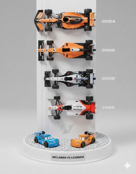 Bonecos 3d style manga anime car race f1 mclaren style caricato Modello di stampa 3D .c4d .max .obj .3ds .fbx .stl .blend