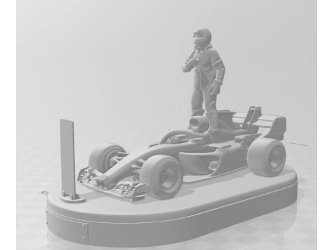 Bonecos 3d style manga anime car race f1 driver style caricato 3D Print Model