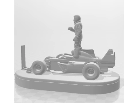 Bonecos 3d style manga anime car race f1 driver style caricato 3D Print Model