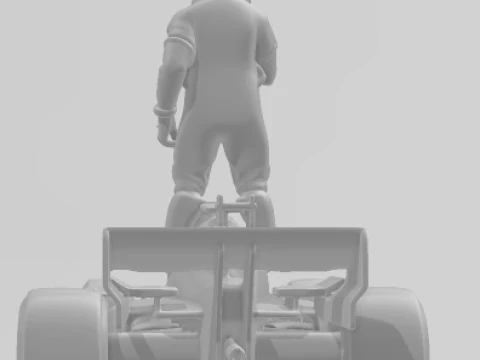 Bonecos 3d style manga anime car race f1 driver style caricato 3D Print Model