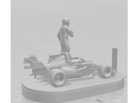 Bonecos 3d style manga anime car race f1 driver style caricato 3D Print Model