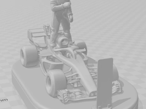 Bonecos 3d style manga anime car race f1 driver style caricato 3D Print Model