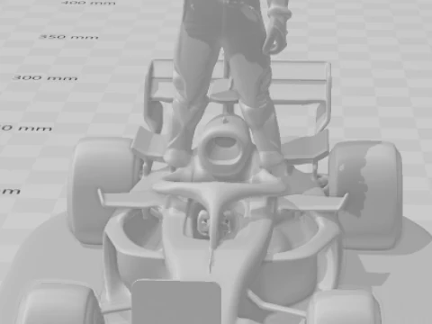 Bonecos 3d style manga anime car race f1 driver style caricato 3D Print Model