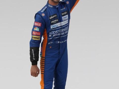 Bonecos 3D-stijl manga anime autorace f1-coureur Daniel Ricciardo stijl caricato 3D printmodel