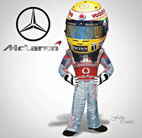 Bonecos 3d style manga anime car race f1 driver lewis hamilton style caricato 3D Print Model .c4d .max .obj .3ds .fbx .stl .blend
