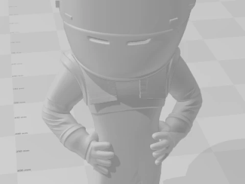 Bonecos 3d style manga anime car race f1 driver lewis hamilton style caricato 3D Print Model
