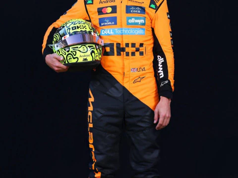 Bonecos estilo 3d manga anime coche carrera f1 conductor lando norris estilo caricato Modelo de impresión 3D