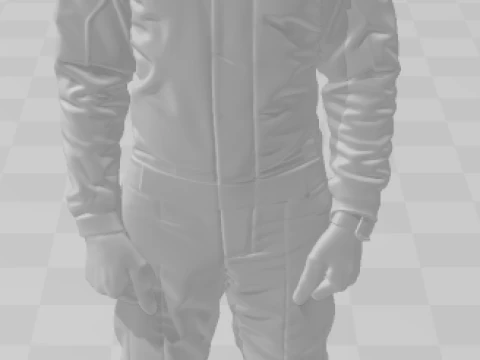 Bonecos 3d style manga anime car race f1 driver lewis hamilton style caricato 3D Print Model