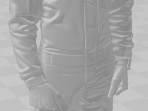 Bonecos estilo 3d manga anime carrera de autos piloto de f1 lewis hamilton estilo caricato Modelo de impresión 3D