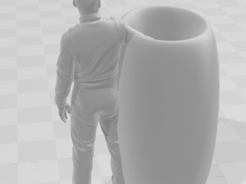 Bonecos 3d style manga anime car race f1 driver max pen holder style caricato 3D Print Model