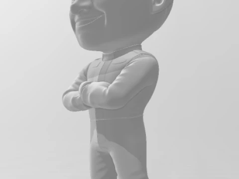 Bonecos 3d style manga anime car race f1 driver style caricato 3D Print Model