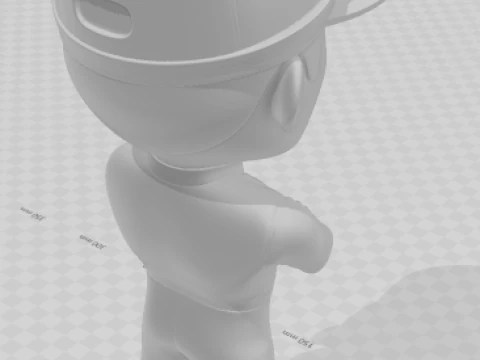 Bonecos 3d style manga anime car race f1 driver style caricato 3D Print Model