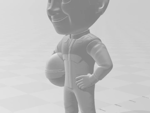 Bonecos 3d style manga anime car race f1 driver style caricato 3D Print Model