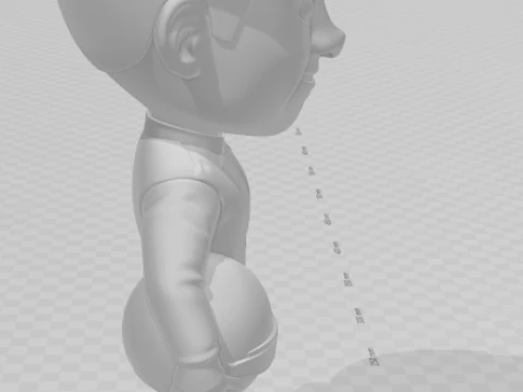 Bonecos 3d style manga anime car race f1 driver style caricato 3D Print Model