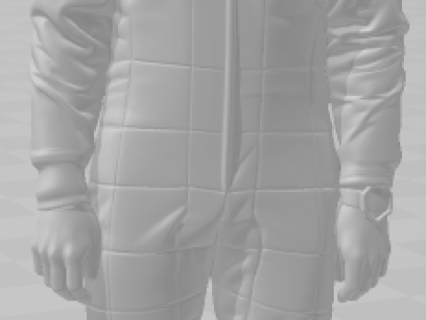 Bonecos 3d style manga anime car race f1 driver style caricato 3D Print Model