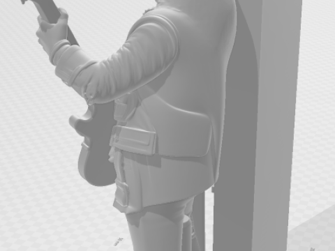 Bonecos 3d style manga anime guns roses slash style caricato 3D Print Model