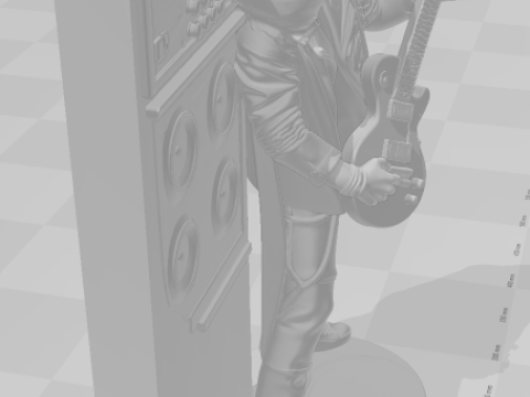 Bonecos 3d style manga anime guns roses slash style caricato 3D Print Model