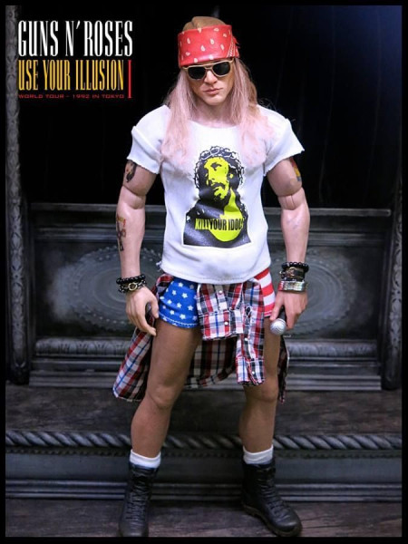 Bonecos 3d style manga anime guns roses axl style caricato 3D Print Model .c4d .max .obj .3ds .fbx .stl .blend
