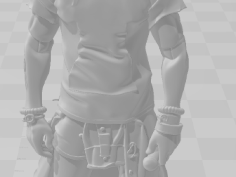 Bonecos 3d style manga anime guns roses axl style caricato 3D Print Model