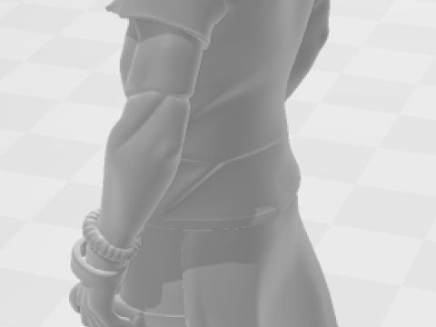 Bonecos 3d style manga anime guns roses axl style caricato 3D Print Model