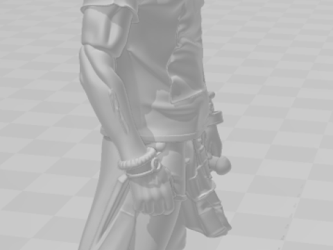 Bonecos 3d style manga anime guns roses axl style caricato 3D Print Model