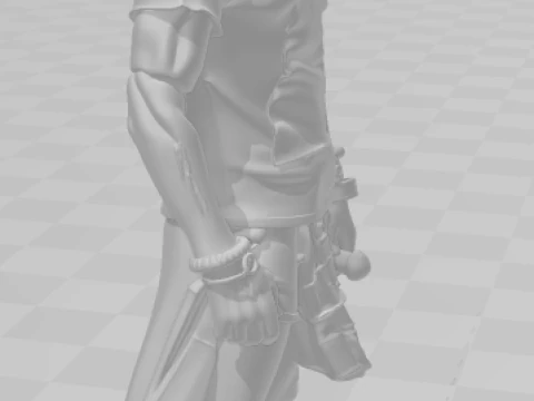 Bonecos 3d style manga anime guns roses axl style caricato 3D Print Model