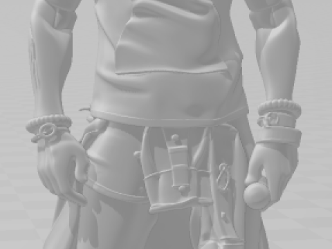 Bonecos 3d style manga anime guns roses axl style caricato 3D Print Model