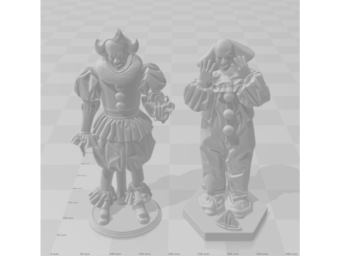 Bonecos 3d style manga anime it palhaco pennywise style caricato 3D Print Model