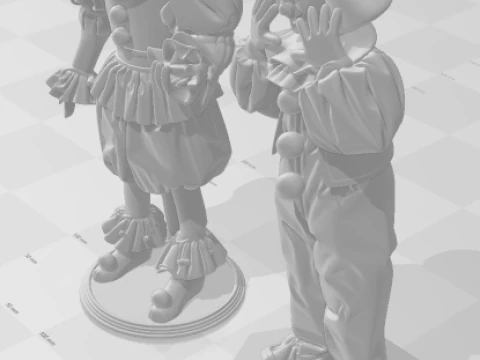 Bonecos 3d style manga anime it palhaco pennywise style caricato 3D Print Model