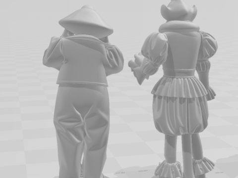 Bonecos 3d style manga anime it palhaco pennywise style caricato 3D Print Model
