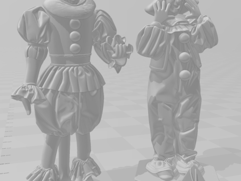 Bonecos 3d style manga anime it palhaco pennywise style caricato 3D Print Model