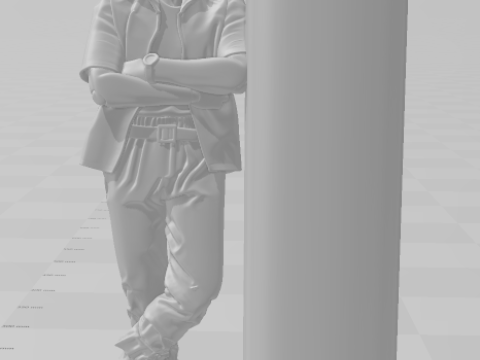 Bonecos 3d style manga anime jin carrey ace ventura style caricato 3D Print Model